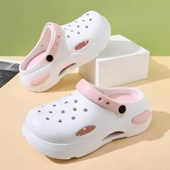 Summer new women s hole shoes non-slip round head wear-resistant fashion solid color leisure outdoor beach 35-36