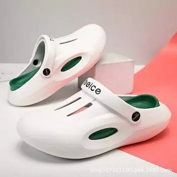 Summer new women s hole shoes simple and versatile thick-soled non-slip lightweight beach can be worn outside 35-36 белый