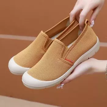 Summer new women s shoes fashion versatile shoes casual sports lightweight single shoes wear breathable lazy shoes 35 розовый