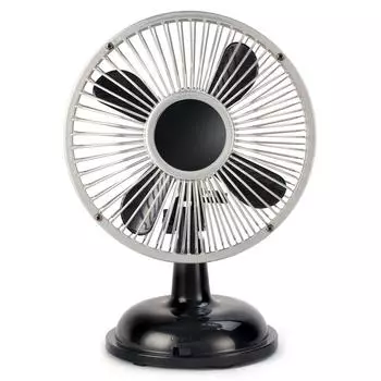Summer Oscillating Small Fan Retro 2-Speed USB/AA Battery Powered Desk Fan 5.7inch Table Fan for Work Office Dormitory чёрный