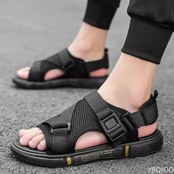 Summer Outdoor Breathable Comfort Slip on Open Shoes Casual Men Outdoor Sport Flat Sandals Shoes Soft Bottom Beach 2025 39