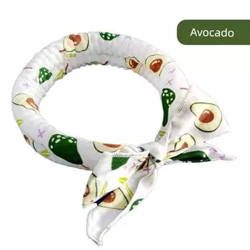 Summer Pet Scarf Cat and Dog Cooling Ice Scarf Pet Iced Towel Ice-Cold Towel Heatstroke Prevention Ice Towel Pet Supplies 5*100cm Avocado