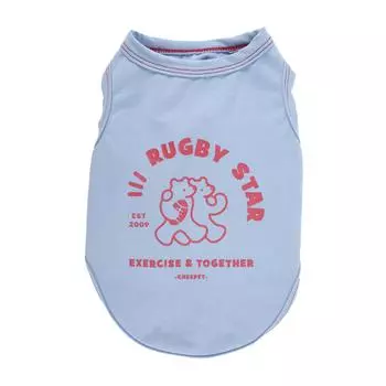Summer pet vest medium and small dog thin puppy dog clothes back printing sleeveless breathable two-legged dog clothes M