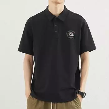 Летняя рубашка-поло, мужская рабочая одежда, футболка с короткими рукавами, рабочая одежда с лацканами, простая рабочая одежда с принтом M