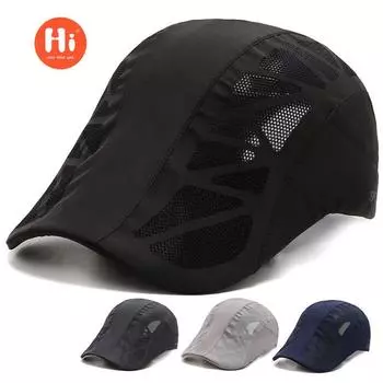 Summer Quick Drying Hat Thin Tennis Hat Forward Hat Versatile Cap Sun Protection Fishing Hat Men s Sun Hat adjustable чёрный