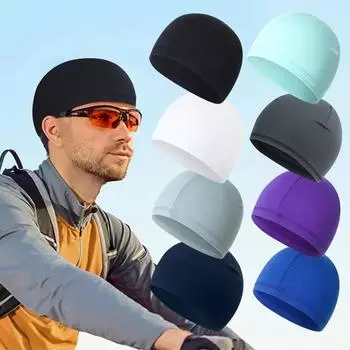 Summer Quick-drying Windproof Sun Protection Riding Small Cap Bicycle Ear Inner Cap Motorcycle Ice Silk Lining Sunshade Soft Cap
