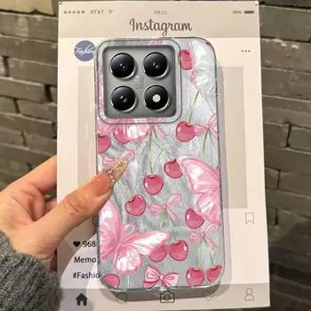 Summer Red Cherry Strawberry Girls Women Phone Case For Xiaomi 14T 13T Pro 14Tpro 11 Lite 5G NE Shockproof Bumper Fundas Cover Xiaomi 11 Lite