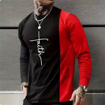 Летняя мужская футболка в стиле ретро с 3D-принтом, свободная повседневная футболка в стиле хип-хоп с круглым вырезом и длинными рукавами, футболки мужские S