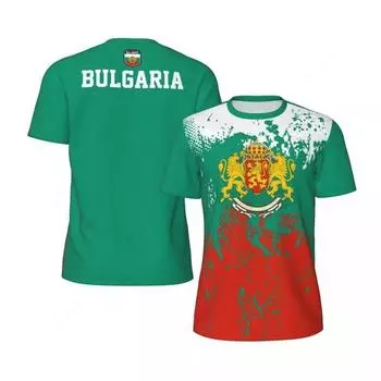 Summer Round Neck 3D Bulgaria Print Top Fashionable Casual Short Sleeved Men s T-shirts XS