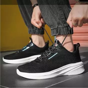 Летние кроссовки для бега, мужские дышащие повседневные туфли, спортивная обувь на платформе для мужчин с бесплатной доставкой 2024, легкие кроссовки Masculino 44