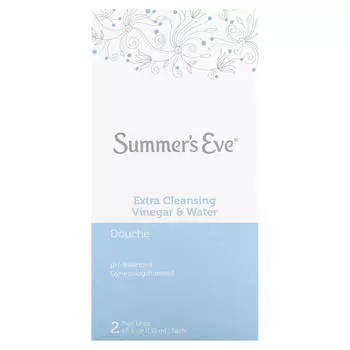 Summer s Eve, Chise, дополнительное очищение, уксус и вода, 2 упаковки, 4,5 жидких унций (133 мл) каждый