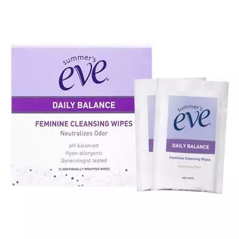 Summer s Eve Daily Balance Feminine Cleansing Wipes Cleanser 16p, 56g, 1 unit