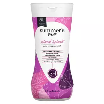 Summer s Eve, ежедневное освежающее средство для умывания, Island Splash, 9 жидких унций (266 мл)