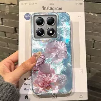 Summer Seashell Seaside Wave Beach Girls Women Phone Case For Xiaomi 14T 13T Pro 14Tpro 11 Lite 5G NE Shockproof Fundas Cover Xiaomi 11 Lite белый