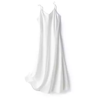 Summer Sexy Low-cut Satin Halter Dress Sleeveless Slim Ice Silk Dress Backless Dress for Women S белый