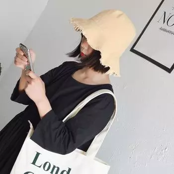 Летняя затеняющая шляпа рыбака Burr складная стираная простая повседневная кайма с окантовкой темно-синий