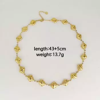 Summer Shell 18K Gold Stainless Steel Necklace, Wind Shell Conch Necklace