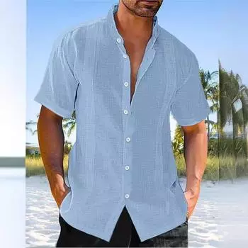 Летняя рубашка с короткими рукавами для подростков, модная повседневная рубашка-кардиган для дома S белый