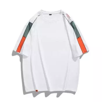 Летняя спортивная футболка с коротким рукавом, мужская повседневная тонкая футболка M чёрный