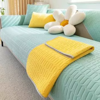 Summer Sofa Cushion Ice Silk Summer Mat Simple Modern Sofa Cover Cool Non-Slip Sofa Cover Towel 70*70cm