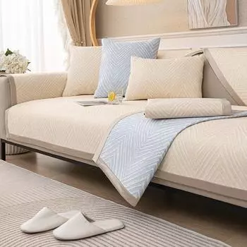 Летняя диванная подушка простая современная прохладная ледяная шелковая летняя подушка нескользящая подушка ледяная подкладка грязеотталкивающий чехол ткань утолщенная 70*70cm