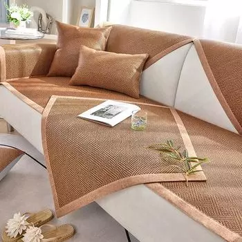 Летняя подушка для дивана, летний спальный коврик, чехол для дивана, нескользящий, прохладный, дышащий, чехол для дивана, полотенце для спинки 60*60cm