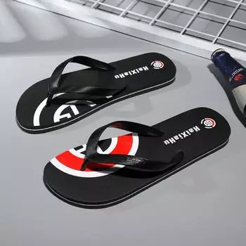 Summer soft-soled slippers Women s slippers men s flip-flops Home non-slip couple flip-flops men, slippers, men s slippers 39 красный