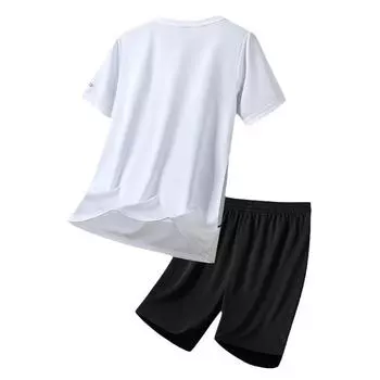 Летний спортивный комплект, мужская летняя футболка для фитнеса с коротким рукавом, мужской быстросохнущий комплект из двух предметов XXXXXL