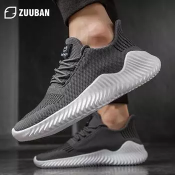 Summer Sports Shoes Men Lightweight Fashion Lace-up Breathable Casual Shoes Mesh Outdoor Hiking Vulcanized Shoes Shoes for Men 39 чёрный