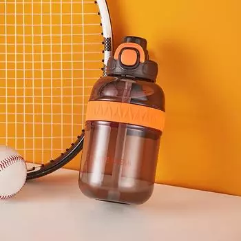 Summer sports water cup student water bottle Men s and women s straw cup drop-proof and leak-proof space cup simple plastic cup 800ml