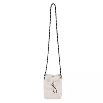 Summer Summer Mini Bag Female 2024 New Arrival Fashion Drawstring Crossbody Bag White Shoulder Key Bag Beige White
