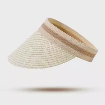 Summer Sun Hat Women s Sun Protection Visor Cap Straw Hat Korean Sun Hat Summer Hat Beach Summer Cycling without Top MZ-8112 White All yards