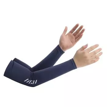 Summer Sun Protection Oversleeve Men s UV Protection Gloves Women s Thin Ice Silk Gloves Cycling Long Arm Guard Half Finger Ice Sleeve Pure color blue One size