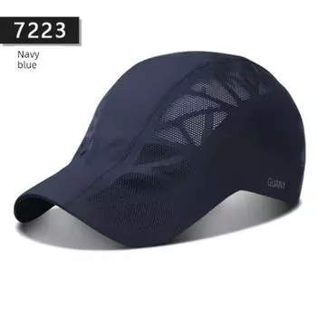 Summer Sun Protection Quick-Dry Baseball Cap Fashion Hat Men s Summer Outdoor Golf Sun Protection Sun Protection Peaked Cap Women s Breathable Navy blue