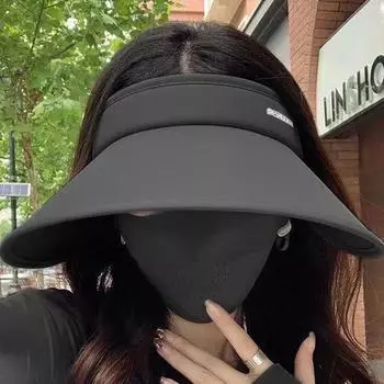 Летняя солнцезащитная шляпа с открытым верхом, женская спортивная шляпа с защитой от ультрафиолета серый