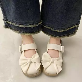 Summer Sweet Bow Women Flat Shoes Buckle Women Mule Sandals New Flat Shoes College Style Women Shoes Slide Womens Shoes 35 хаки