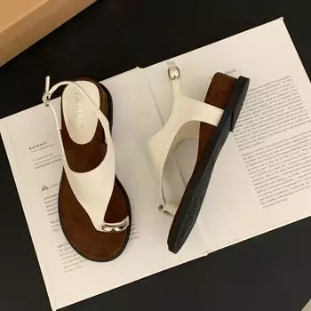 Summer temperament new French Roman shoe cover toe slope heel metal buckle 2025 design niche platform sandals women 35