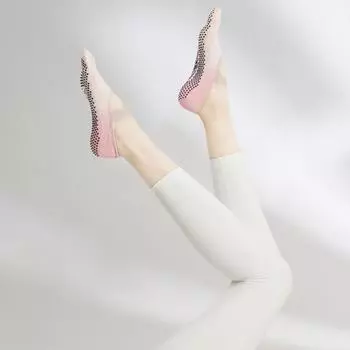 Summer Thin Five-Finger Yoga Socks Non Slip Professional Female Pilates Socks Sports Fitness Summer Open Toe Special [1 pair of Non Slip grip] with five fingers_pink
