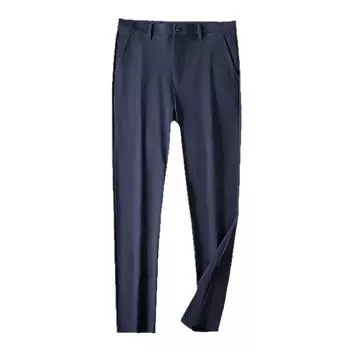 Summer Thin High Elasticity Straight Leg Business Casual Pants for Men with A Simple Hanging Feel 29 чёрный