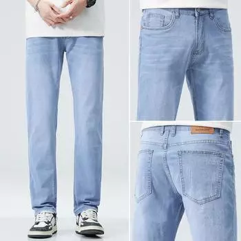 Summer Thin Jeans Men s Slim Casual Straight Loose Long Pants Versatile 28