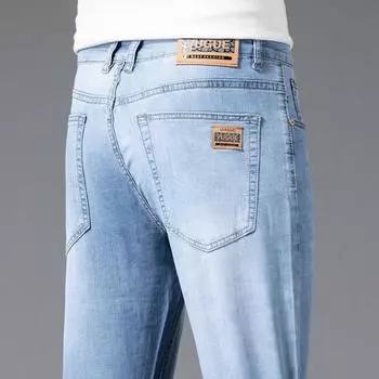 Summer Thin Jeans Men s Slim Fit Business Casual Straight Loose Versatile 28