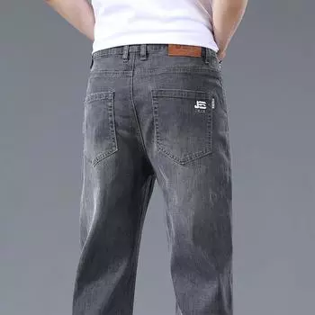 Summer Thin Jeans Men s Straight Leg Loose Casual Pants Wide Leg Men s Pants 28 светло-синий