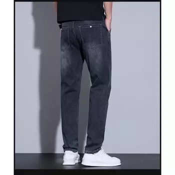 Summer Thin Men s Jeans Small Straight Slim Trousers New Versatile and Loose 27