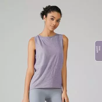 Summer Thin Yoga Blouse Quick-Drying Fitness Vest for Women Loose Sleeveless Sports Tops Breathable Training Blouse for Women Purple Purple XL