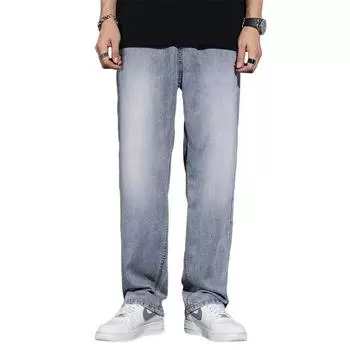 Summer Tiansi Men s Jeans Comfortable Loose Straight Wide Legs Thin Cool Trousers M