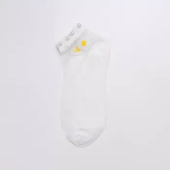 Summer Transparent Women Elasticity Pearl Lady Mesh Daisy Socks Hosiery Lace Ankle Socks