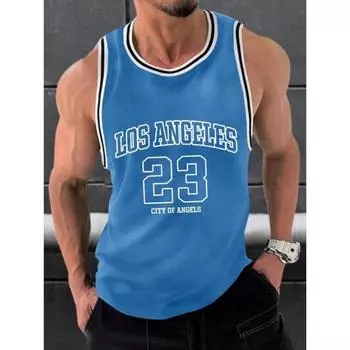 Summer urban leisure men s vest fitness sports breathable men s vest outdoor street fashion men s vest S