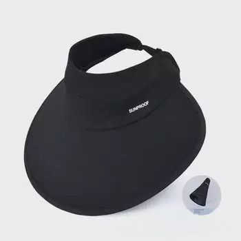 Summer Vinyl Big Brim Sun Shade Sun Protection Hat Women s Outdoor Fashion All-Matching K-style Foldable Air Top Hat 8438 Black