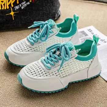 Summer Weave Man Casual Sneakers Fashion White Platform Sneakers Man Designer Shoes Breathable Lace-up Original Men s Sneakers 39