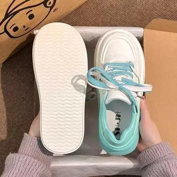 летние белые массивные кроссовки женские парусиновые туфли кроссовки на платформе туфли на шнуровке балетки трендовые повседневные туфли для мам из вулканизированной кожи zapatos mujer 35